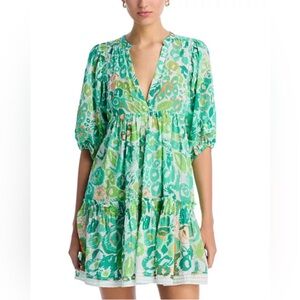 Poupette St. Barth Aria empire waist mini dress💚NWT💚size S/M